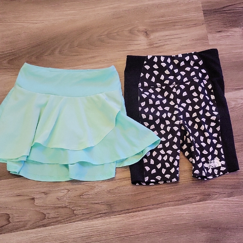 The North Face Blue and Black Skorts Athletic Wear